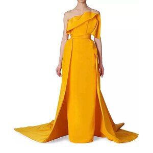Carolina Herrera Fan Pleat Column Gown
